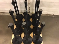 Afzetpaal (12x) zwart met treklint - afbeelding 2 van  2