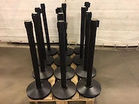 Afzetpaal (12x) zwart met treklint - afbeelding 1 van  2