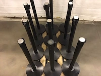 Afzetpaal (12x) zwart met treklint - afbeelding 2 van  2