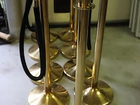 Afzetpalen - kleur goud/zwart - 9 stuks - afbeelding 1 van  3