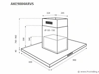 Afzuigkap -inventum ake9004arvs - afbeelding 2 van  2