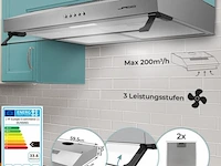 Afzuigkap 59,5 cm, met vetfilters, rvs, led- verlichting - afbeelding 1 van  11