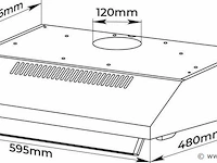 Afzuigkap 59,5 cm, met vetfilters, rvs, led- verlichting - afbeelding 5 van  11