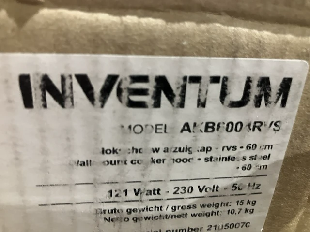 Afzuigkap, inventum, akb6004rvs - afbeelding 6 van  6