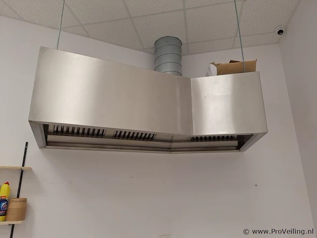 Afzuigkap, rvs - 220x110x50 cm - afbeelding 1 van  5