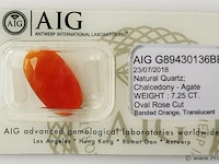 Agate 7.25ct aig certified - afbeelding 5 van  8