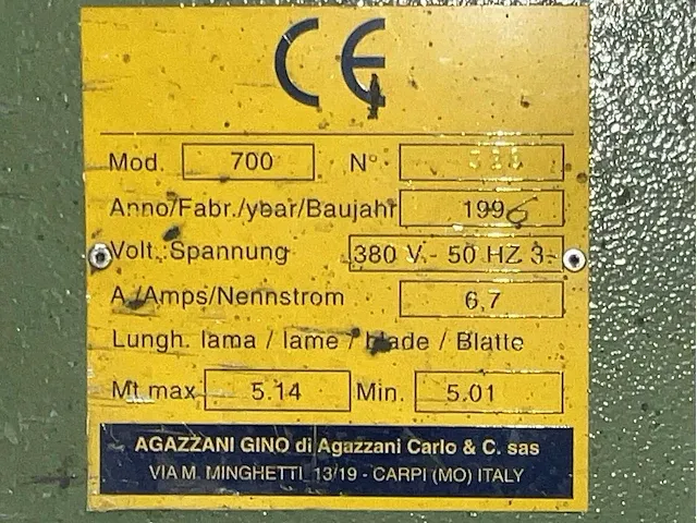 Agazzani gino n’ra 700 lintzaagmachine - afbeelding 9 van  9