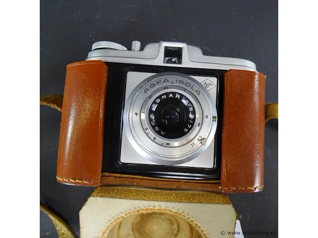 Agfa isola camera in lederen etui - afbeelding 2 van  5