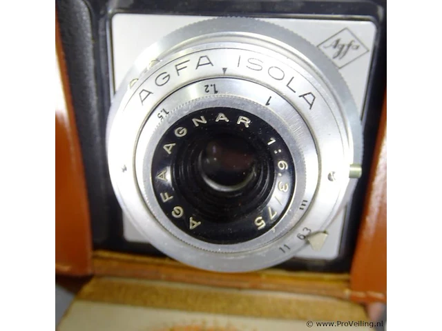 Agfa isola camera in lederen etui - afbeelding 4 van  5