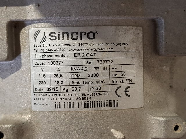 Aggregaat - 3,6kva - 2x230v - benzine - ra europower generators, ep4100, bouwjaar 2015 - afbeelding 6 van  8