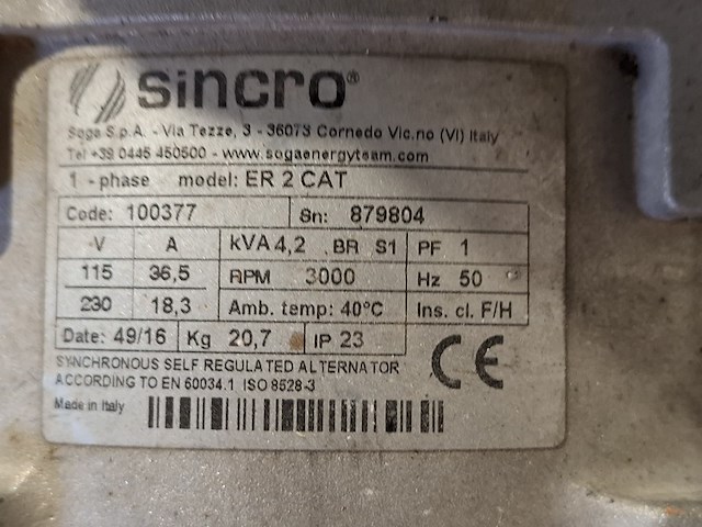 Aggregaat - 3,6kva - 2x230v - benzine - ra europower generators, ep4100, bouwjaar 2017 - afbeelding 7 van  7