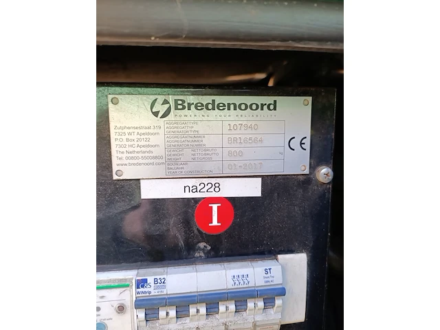 Aggregaat 20 kva bredenoord, bouwjaar 2017 - afbeelding 2 van  15