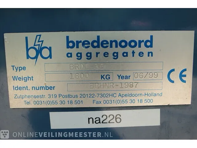 Aggregaat bredenoord, brde-35, bouwjaar 1999 - afbeelding 16 van  17