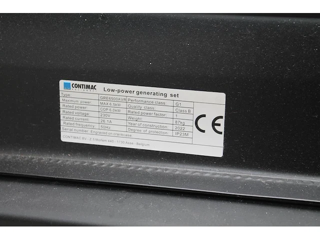 Aggregaat contimac gre 6500 avr. 28 liter. bouwjaar 2022. - afbeelding 4 van  4