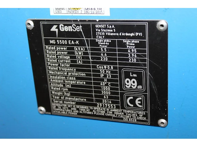 Aggregaat genset mg5500 ea-k. - afbeelding 4 van  4