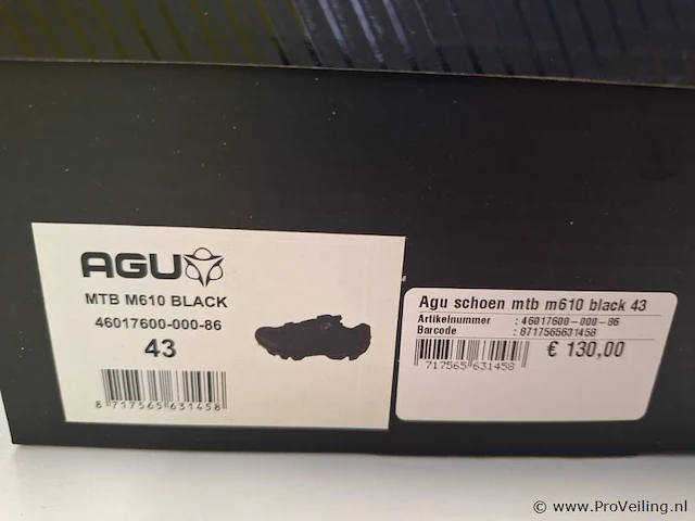 Agu mtb fietsschoenen model mtb m610 | kleur zwart | maat 43 - afbeelding 7 van  8
