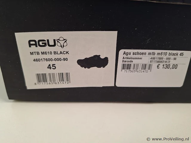 Agu mtb fietsschoenen model mtb m610 | kleur zwart | maat 45 - afbeelding 8 van  8