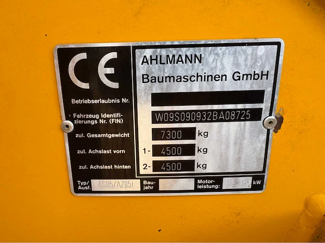 Ahlmann az85t shovel 2002 - afbeelding 46 van  51