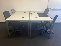 Ahrend bureau met 6 stoelen en whiteboard (4x) - afbeelding 2 van  6