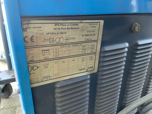 Air liquide optipulse 380iw mig lasapparaat - afbeelding 7 van  7