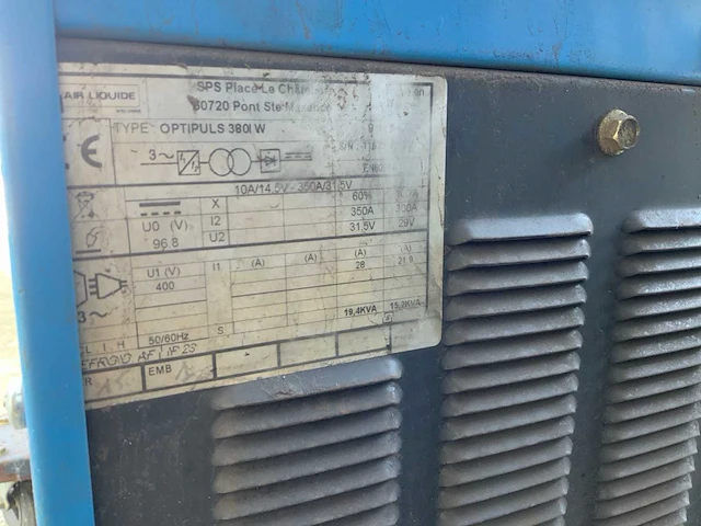 Air liquide optipulse 380iw mig lasapparaat - afbeelding 8 van  8