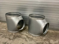 Air spiralo spiraal t-stuk t9 90° 630mm/900mm vv ken-lok (2x) - afbeelding 2 van  10