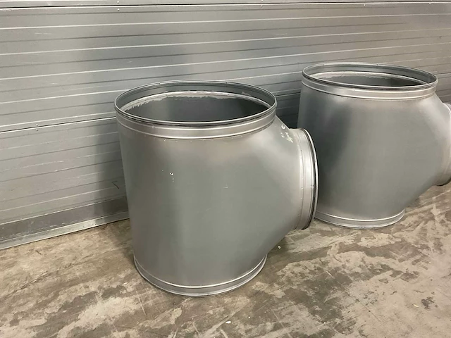Air spiralo spiraal t-stuk t9 90° 630mm/900mm vv ken-lok (2x) - afbeelding 3 van  10