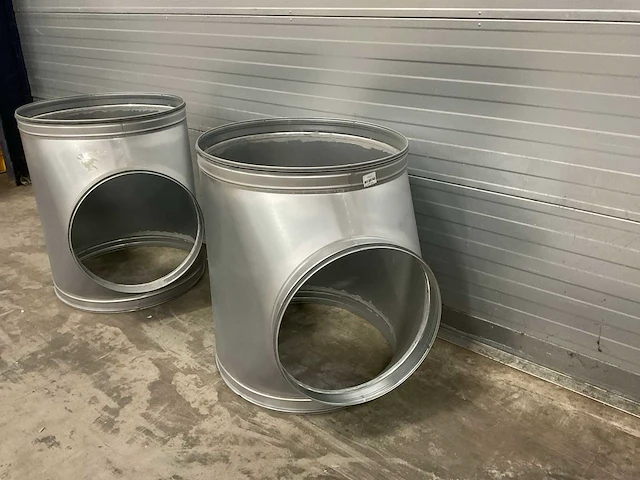 Air spiralo spiraal t-stuk t9 90° 630mm/900mm vv ken-lok (2x) - afbeelding 7 van  10