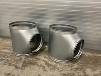 Air spiralo spiraal t-stuk t9 90° 630mm/900mm vv ken-lok (2x) - afbeelding 3 van  10