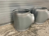 Air spiralo spiraal t-stuk t9 90° 630mm/900mm vv ken-lok (2x) - afbeelding 4 van  10