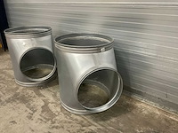 Air spiralo spiraal t-stuk t9 90° 630mm/900mm vv ken-lok (2x) - afbeelding 8 van  10