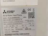 Air to water heat pump mitsubishi, suz-swm40va, bouwjaar 2020 - afbeelding 6 van  6