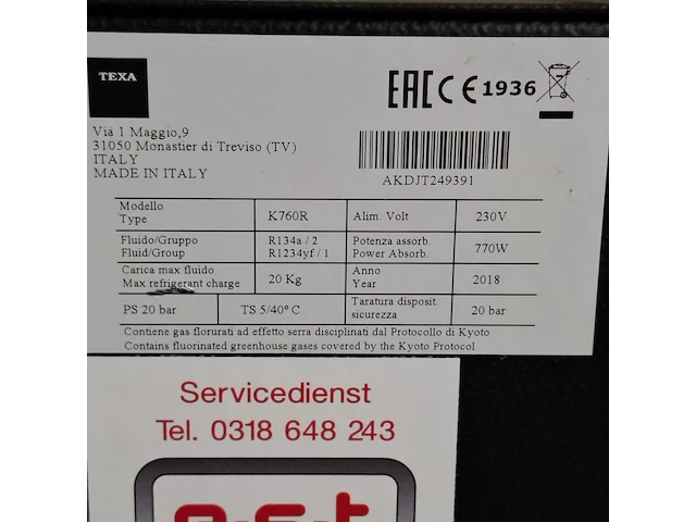 Airco onderhoudssysteem, texa, k760r, 2018 - afbeelding 7 van  11
