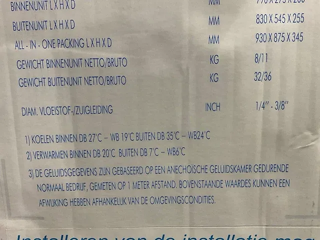Airco splitsysteem - afbeelding 8 van  9
