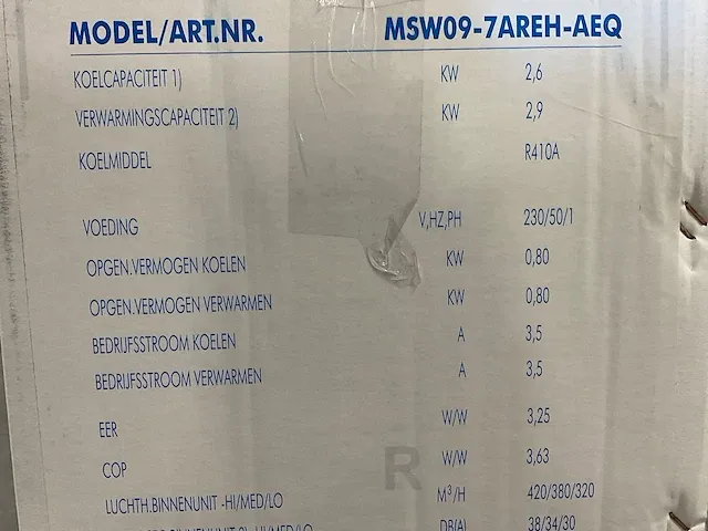 Airco splitsysteem - afbeelding 5 van  9