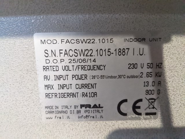 Airconditioning 7kw 230v - fral, facsw22, 2014 - afbeelding 15 van  17
