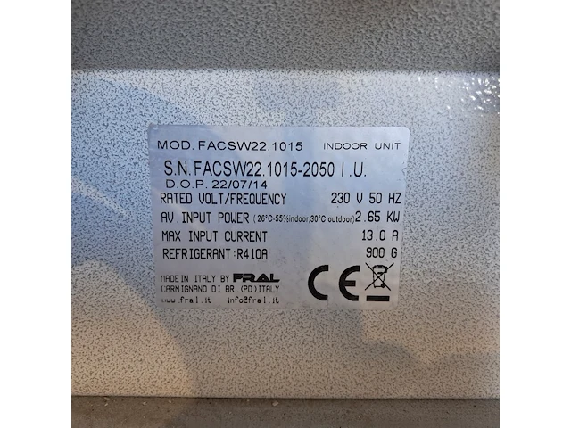Airconditioning 7kw 230v , fral, facsw22, 2014 - afbeelding 21 van  21
