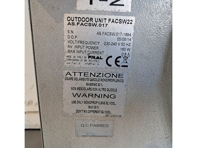 Airconditioning 7kw 230v , fral, facsw22, 2016 - afbeelding 8 van  21
