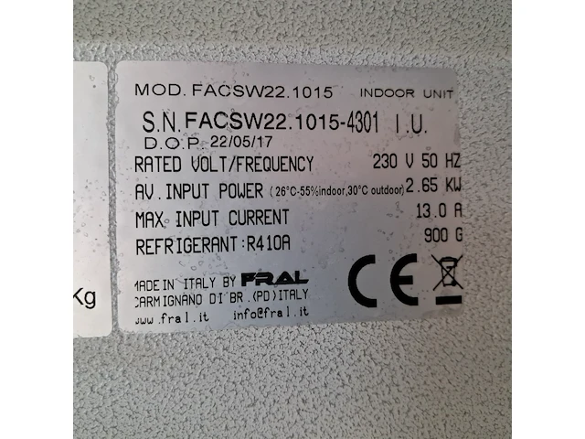 Airconditioning 7kw 230v , fral, facsw22, 2017 - afbeelding 3 van  11