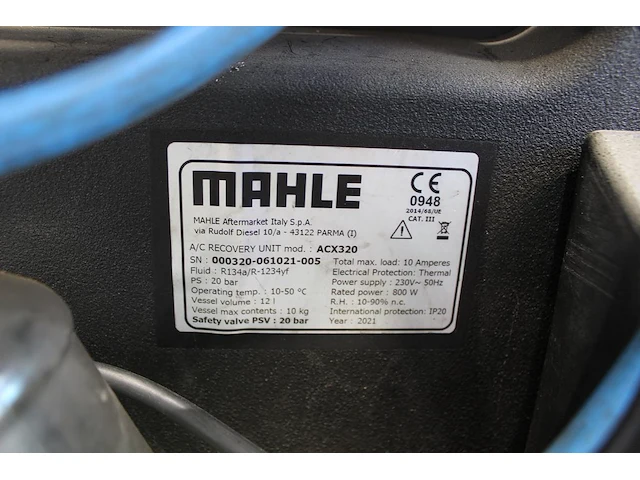 Aircoserviceapparaat mahle arctic pro acx 320. bouwjaar 2014. - afbeelding 6 van  6