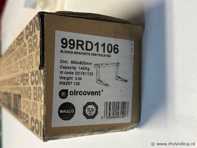 Aircovnet 99rd1106 muurbeugel 550x800 mm - afbeelding 3 van  3