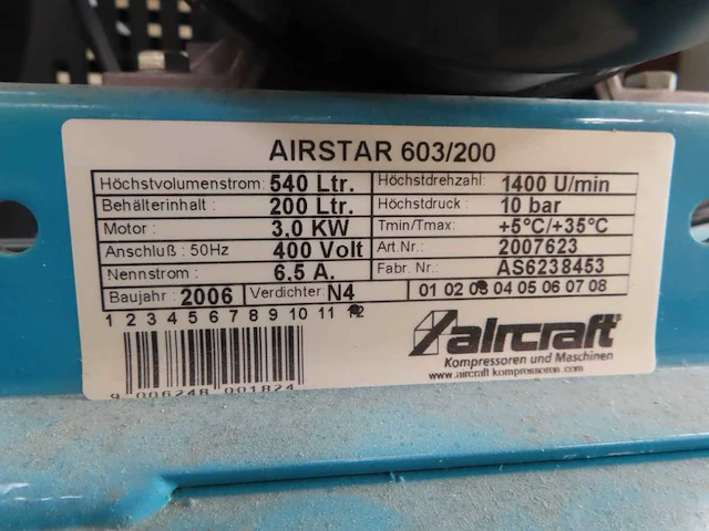 Aircraft - airstar 603/200 - compressor - afbeelding 2 van  3