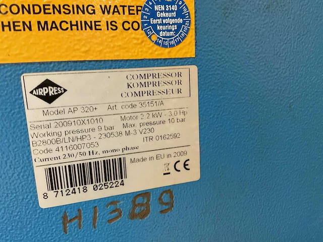 Airpress ap320+ zuigercompressor - afbeelding 7 van  7