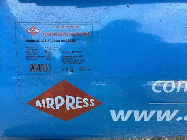 Airpress hl 325-50 zuigercompressor - afbeelding 6 van  7