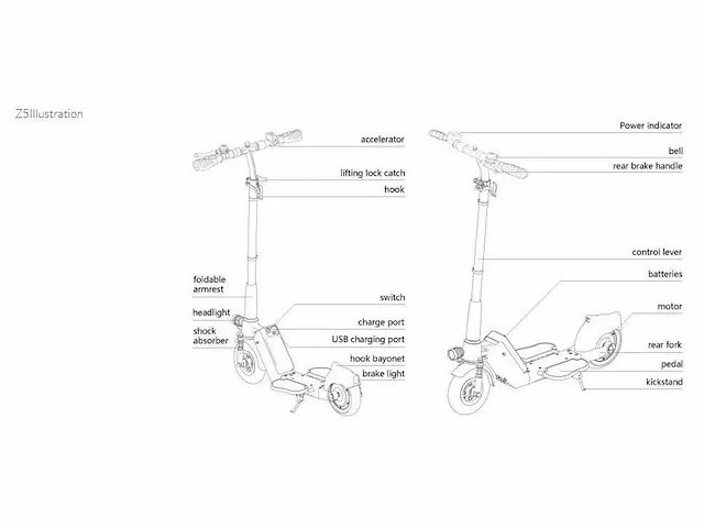Airwheel z5 urban e-scooter - afbeelding 3 van  13