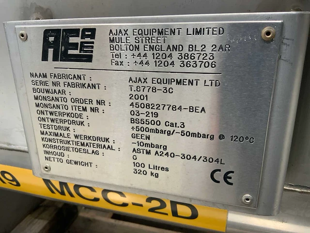 Ajax equipment ltd. doseer schroeftransporteur - afbeelding 8 van  8