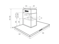 Akb9005zwa - wandschouw afzuigkap - 90 cm - 645 m/h - 3 standen - energieklasse a - zwart inventum - afbeelding 4 van  6