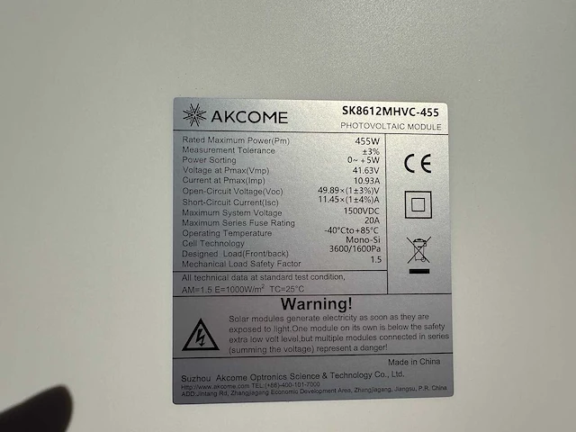 Akcome - set van 14 zonnepanelen (455 wp) met sungrow 6.0k omvormer - afbeelding 5 van  8