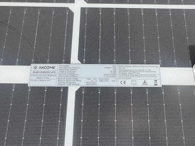 Akcome - set van 18 zonnepanelen (470 wp) met 8 kw omvormer - afbeelding 4 van  9