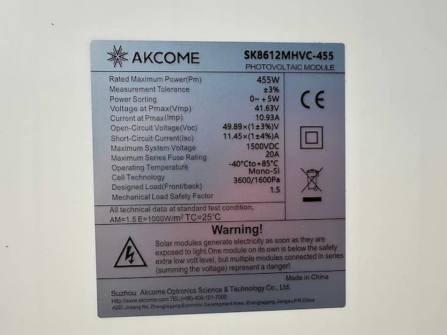Akcome - set van 33 zonnepanelen (455 wp) met sungrow 15.0k omvormer - afbeelding 5 van  11